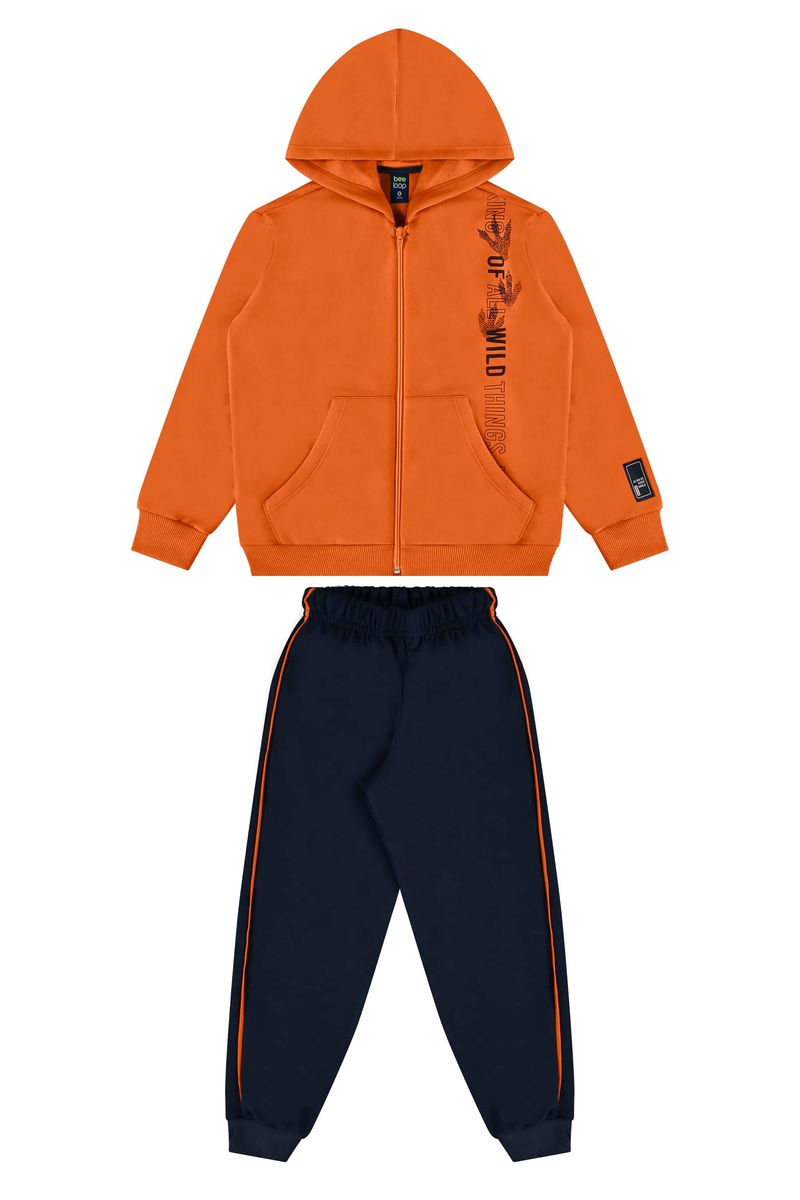 conjunto-jaqueta-e-calca-para-meninos-laranja-bee-loop