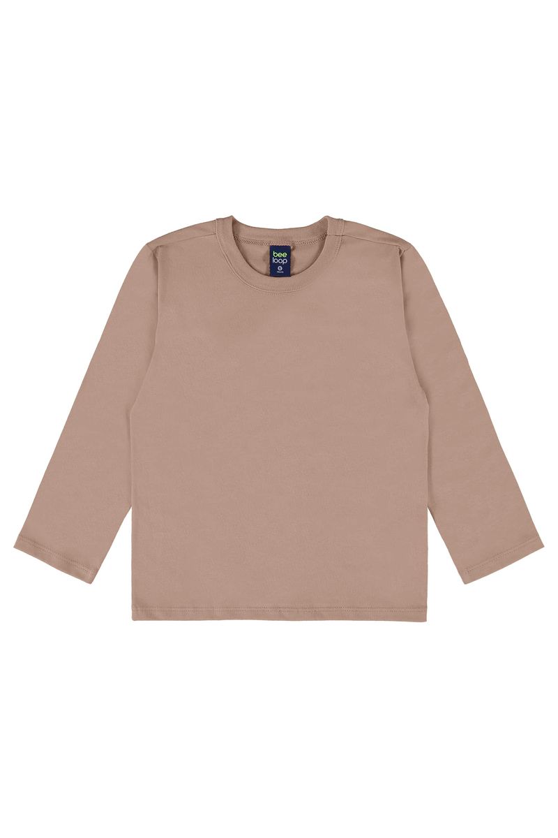 camiseta-infantil-masculino-em-meia-malha-marrom-bee-loop