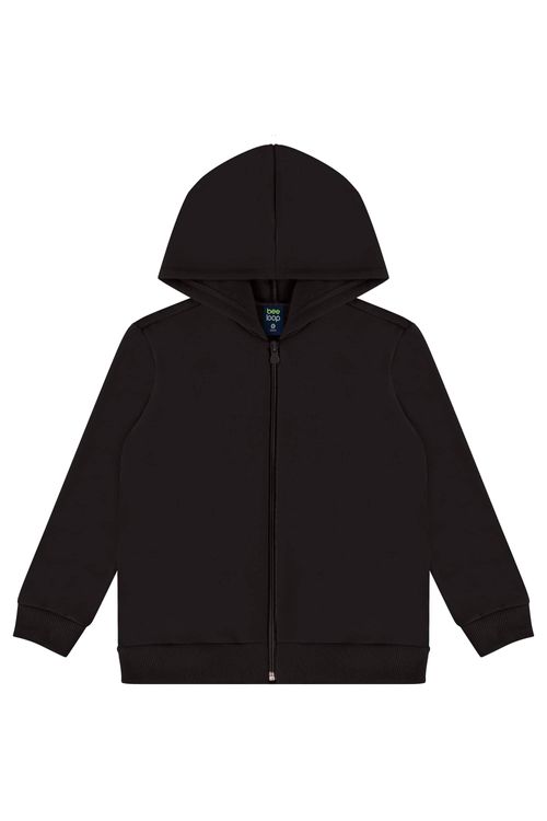Jaqueta Moletom Infantil Unissex (Preto) Bee Loop