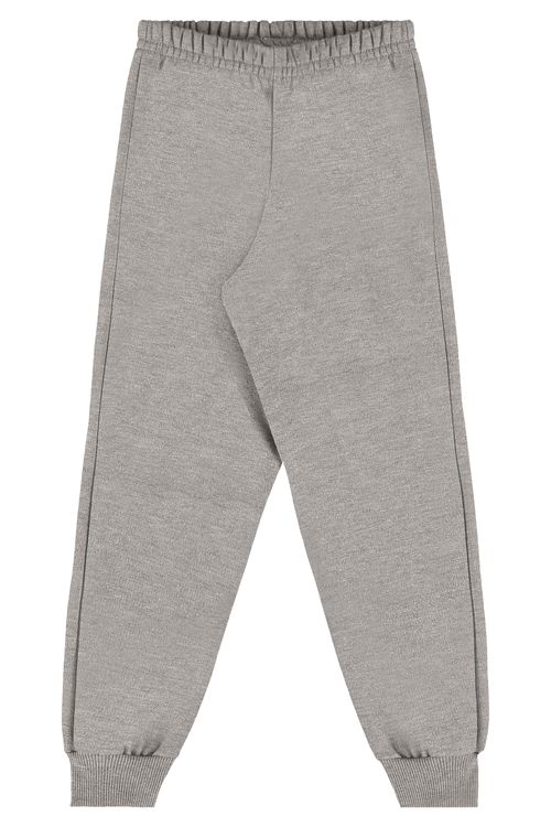 Calça Infantil Unissex em Moletom Sem Felpa (Cinza) Bee Loop