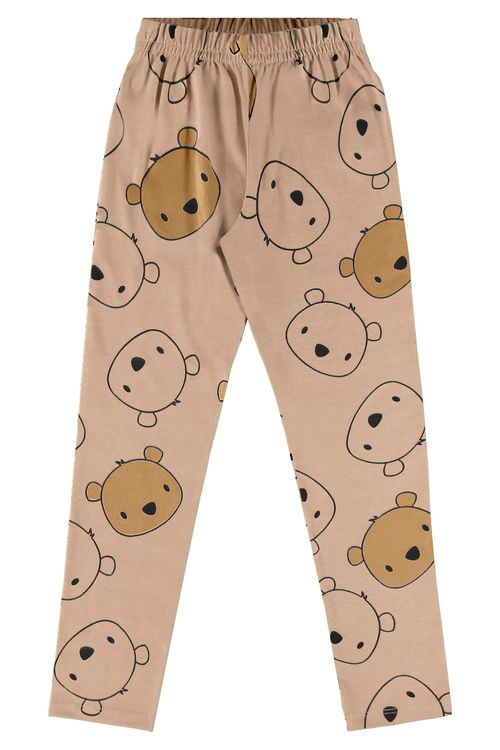 Calça Legging em Cotton Infantil (Marrom) Bee Loop
