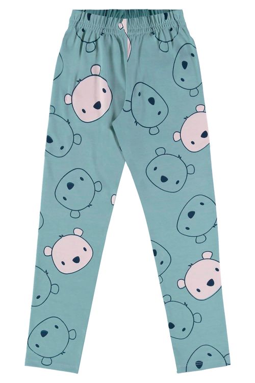 Calça Legging em Cotton Infantil (Azul) Bee Loop