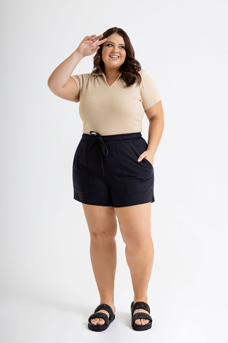 Shorts-Feminino-em-Moletinho--Preto--Just-Basic