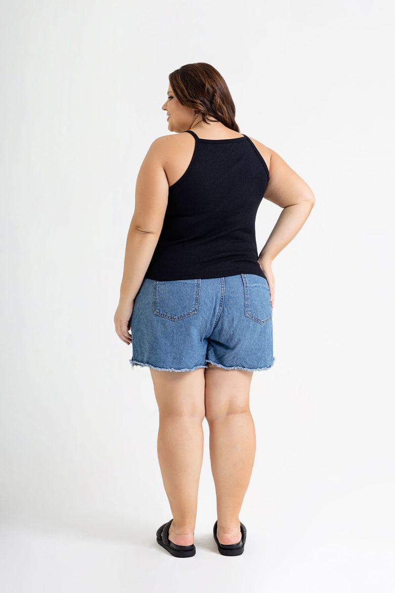 Regata-Feminina-Basica-em-Ribana--Preto--Just-Basic