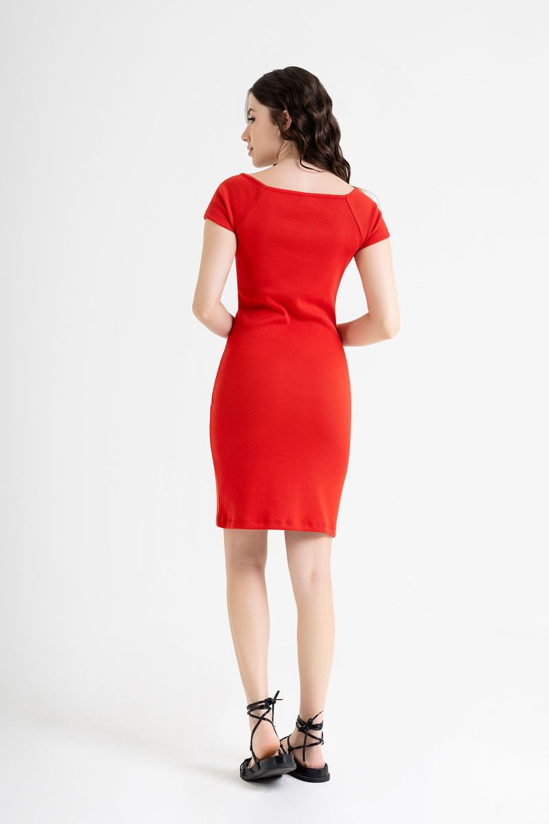 Vestido-Ombro-a-Ombro-em-Ribana--Vermelho--Just-Basic