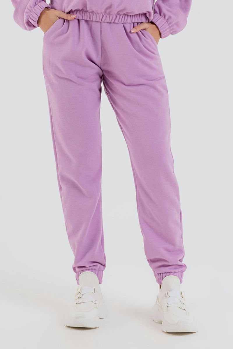 Calca-Basica-em-Moletom-Feminino-Adulto--Lilas--Just-Basic