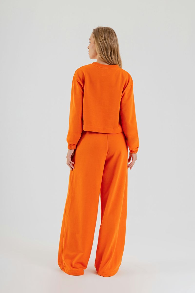 Blusao-Cropped-Basico-em-Moletom-Feminino-Adulto--Laranja--Just-Basic