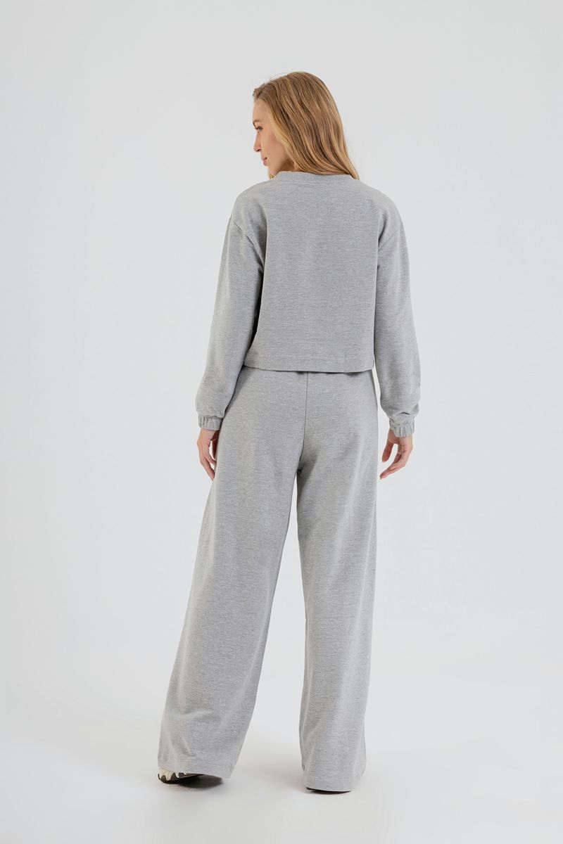 Calca-Basica-Feminina-para-Adulto-em-Moletom--Cinza--Just-Basic