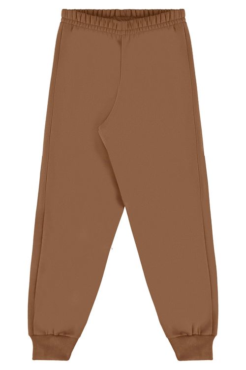 Calça Infantil Unissex em Moletom (Marrom) Bee Loop
