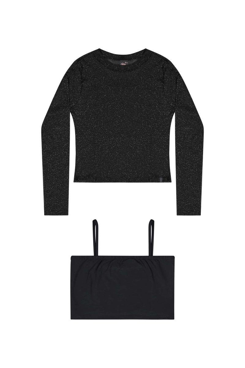 blusa-juvenil-em-tule-com-brilho-e-top-em-cotton-preto-gloss