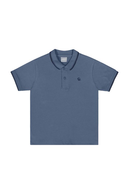 Camisa Polo Infantil para Menino (Azul) Quimby