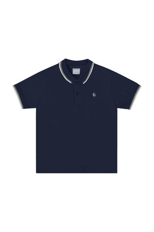 Camisa Polo Infantil para Menino (Azul Marinho) Quimby