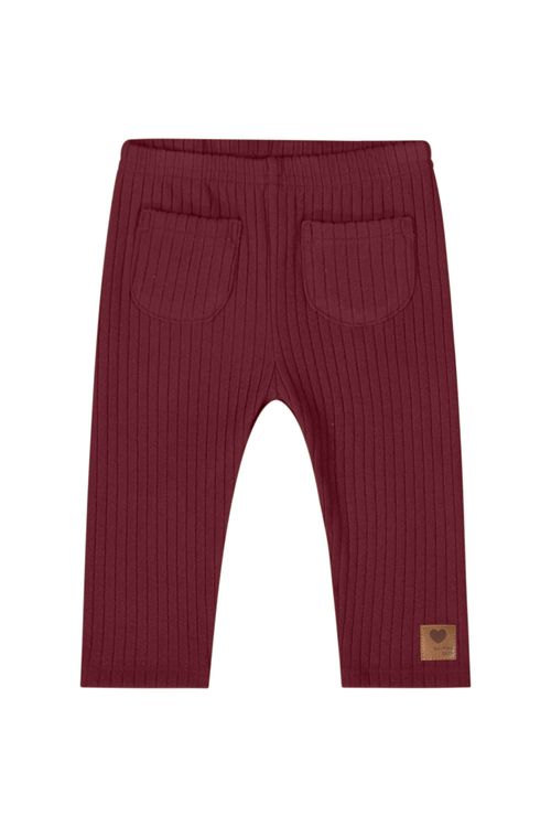 Calça Legging Malha Cotelê para Bebê Menina (Vinho) Quimby