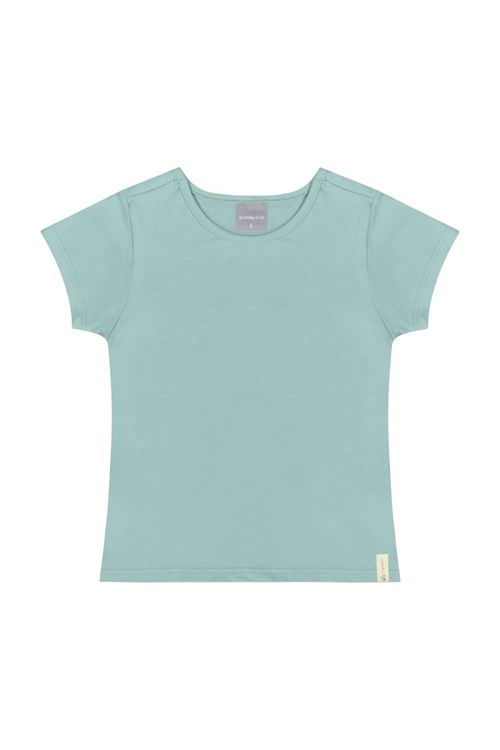 Blusa Básica Infantil para Menina (Azul) Quimby