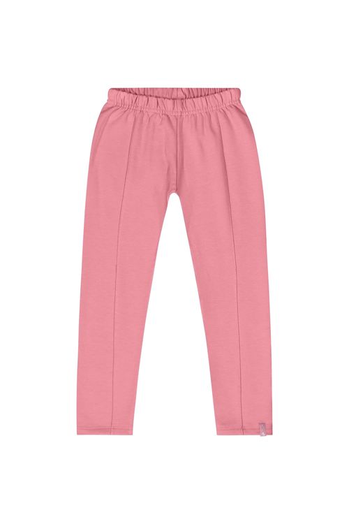 Calça Legging Básica em Molecotton para Menina (Rosa) Quimby