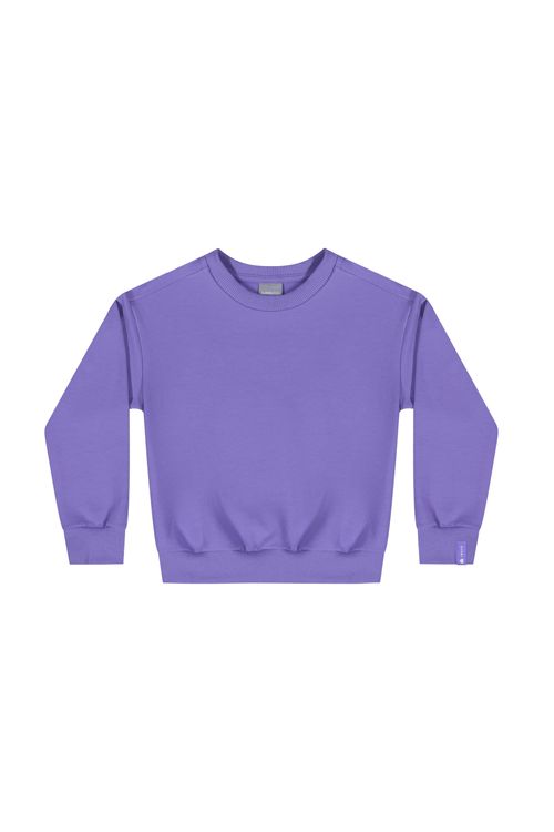 Blusão Básico em Molecotton para Menina (Roxo) Quimby