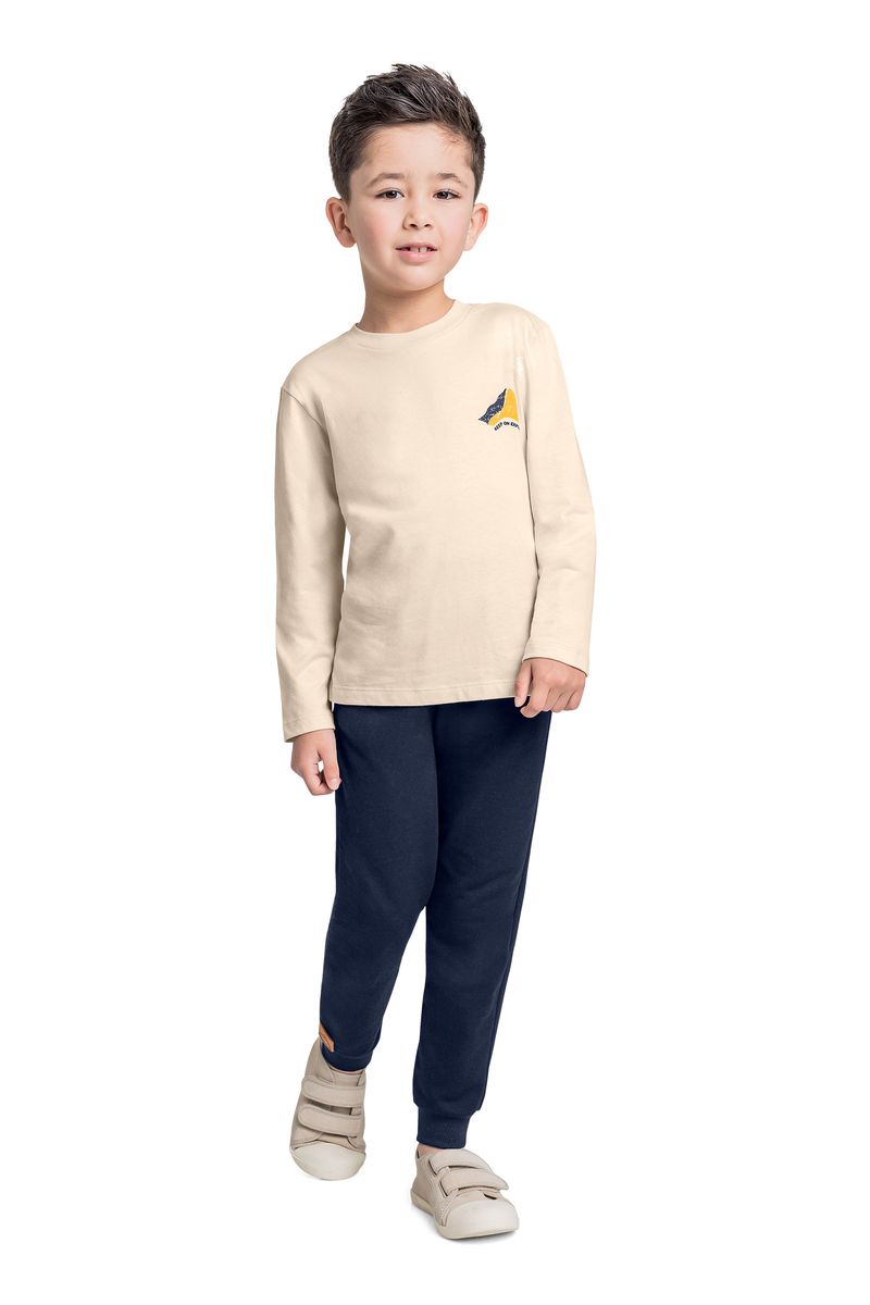 conjunto-camiseta-manga-longa-calca-menino-bege-quimby