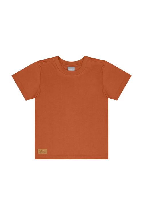 Camiseta Básica para Menino (Laranja) Quimby