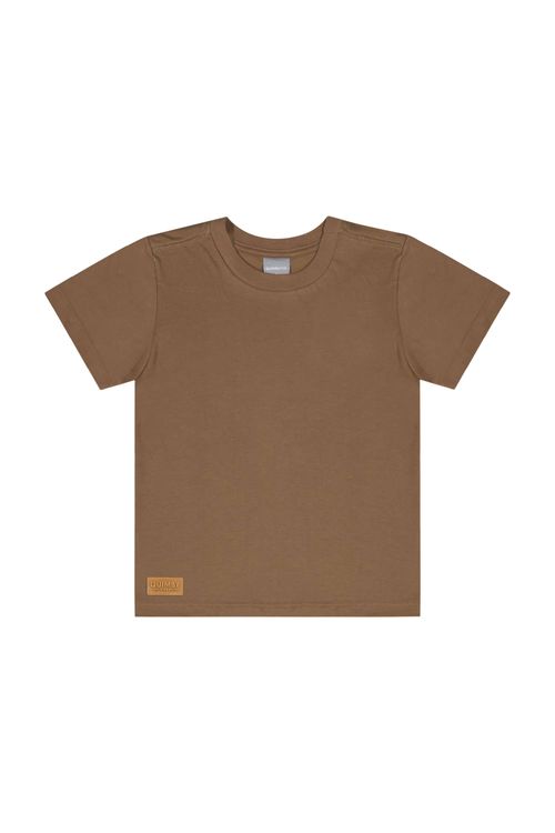 Camiseta Básica para Menino (Marrom) Quimby