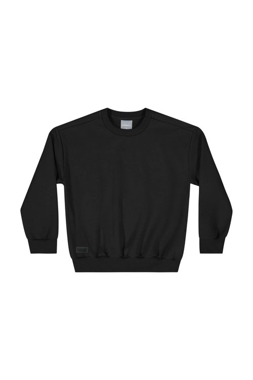 Blusão Básico em Moletom para Menino (Preto) Quimby
