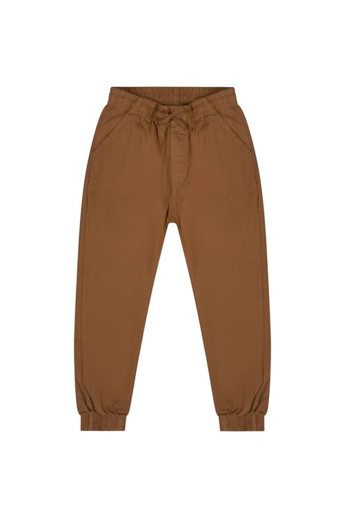 Calça Infantil em Sarja para Menino (Marrom) Quimby