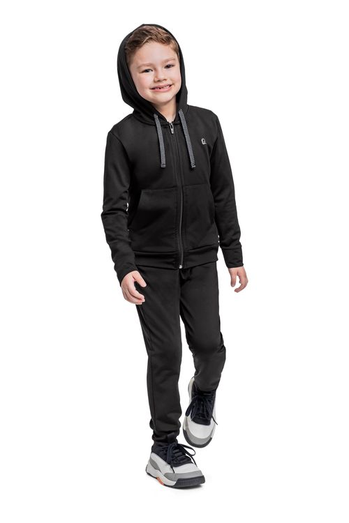 Jaqueta em Malha Thermo para Menino (Preto) Quimby