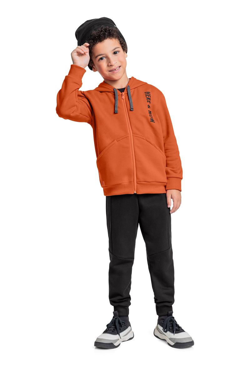 conjunto-jaqueta-calca-em-moletom-menino-laranja-quimby-frente