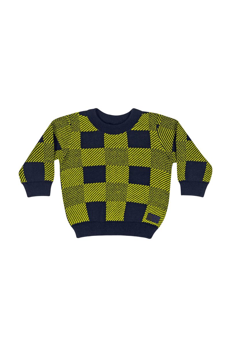 blusao-em-trico-xadrez-bebe-menino-azul-quimby-frente