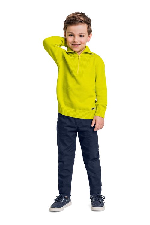 Casaco em Tricô Infantil Menino (Verde) Quimby