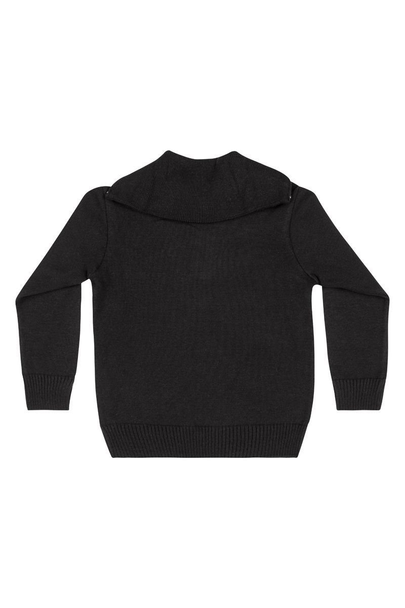 Casaco-em-Trico-Infantil-Menino--Preto--Qu