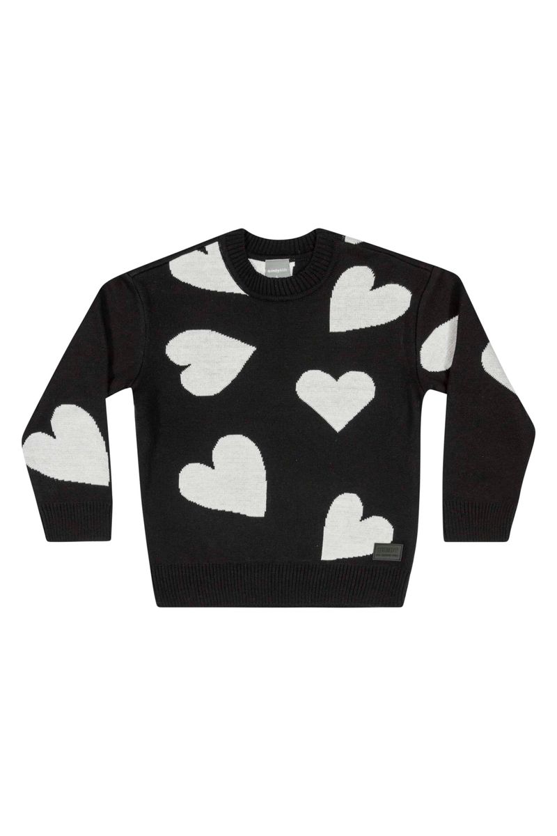 Blusao-em-Trico-Infantil-Menina--Preto--Quimby