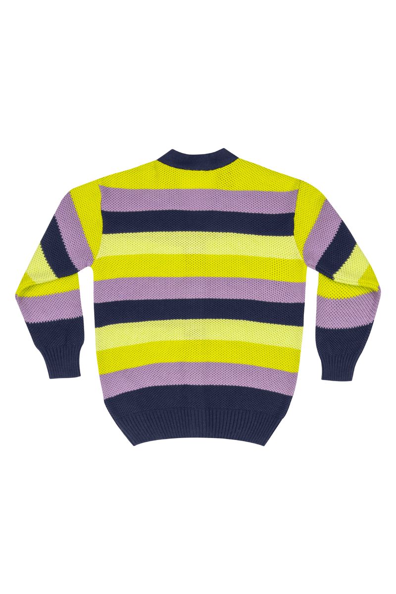 Cardigan-Listrado-em-Trico-Infantil-Menina--Roxo--Quimby
