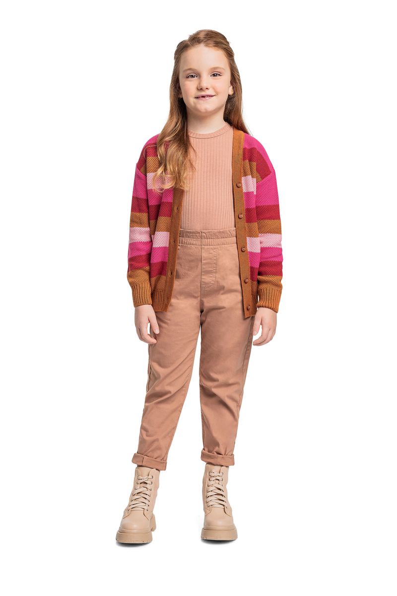 cardigan-listrado-em-trico-infantil-menina-marrom-quimby-frente