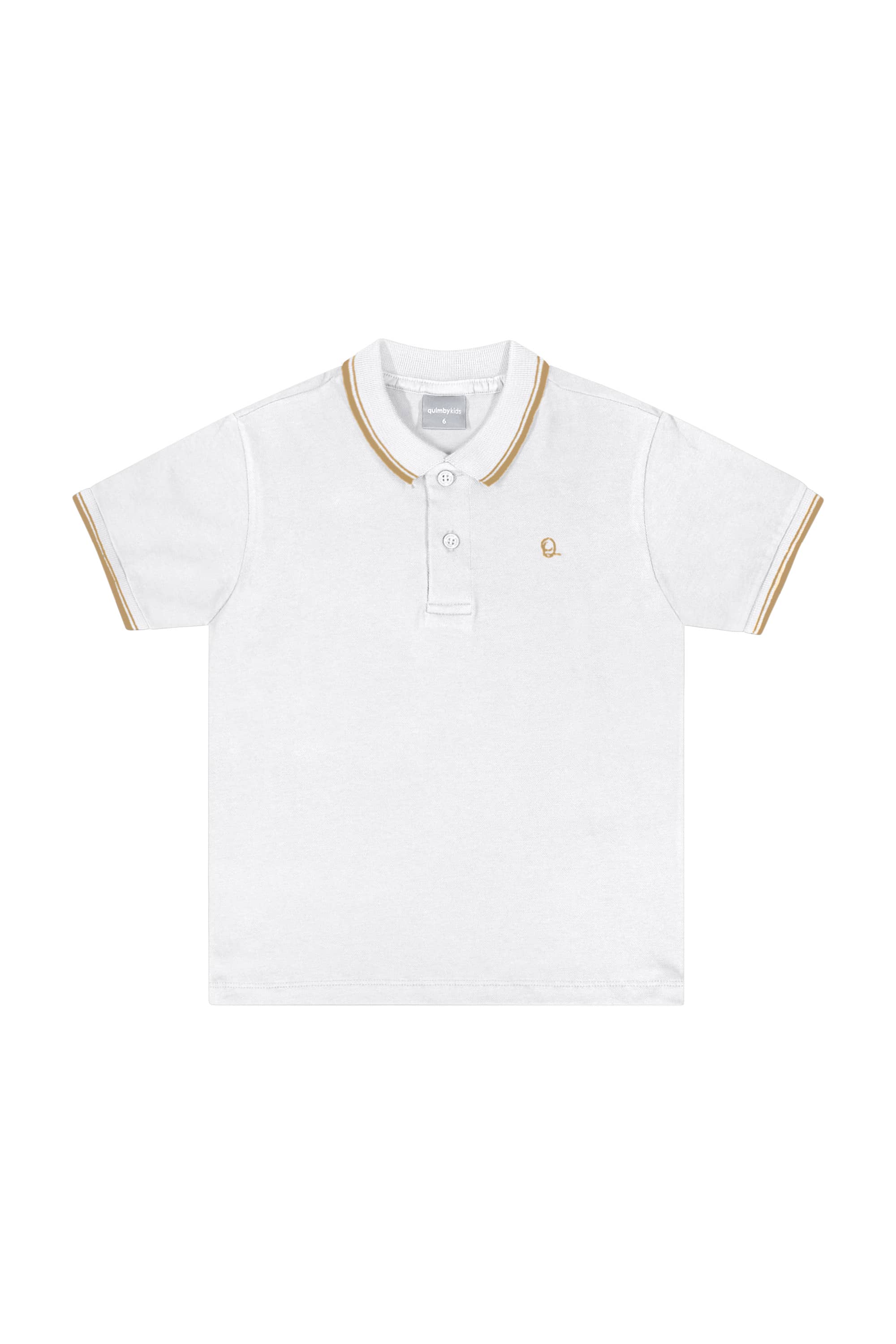 Camisa Polo Infantil para Menino (Branco) Quimby