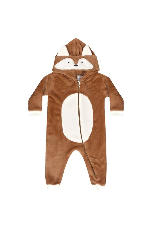 Macacão de Raposa Unissex para Bebê (Marrom) Quimby