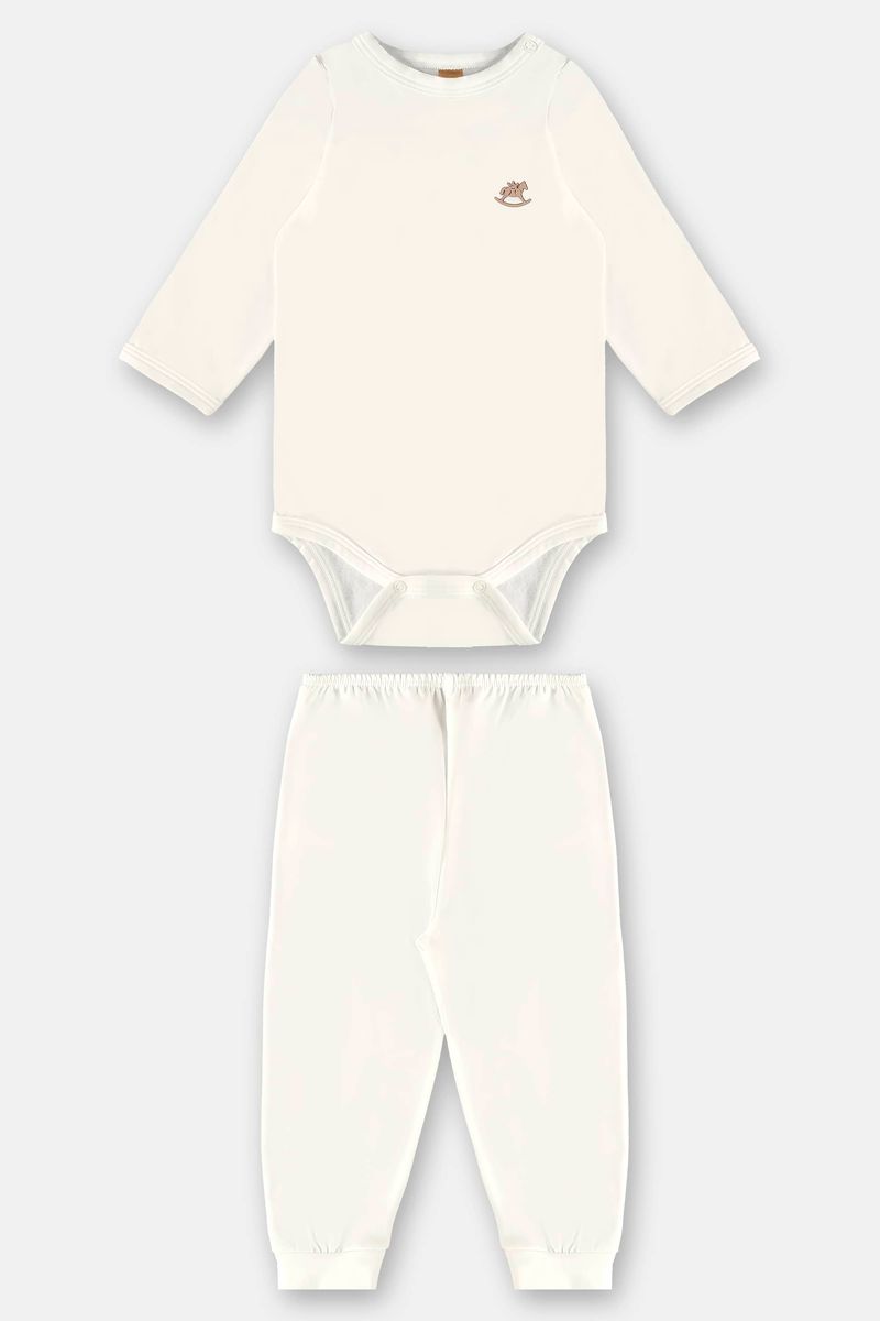 pijama-body-manga-longa-calca-unissex-bebe-bege-frente