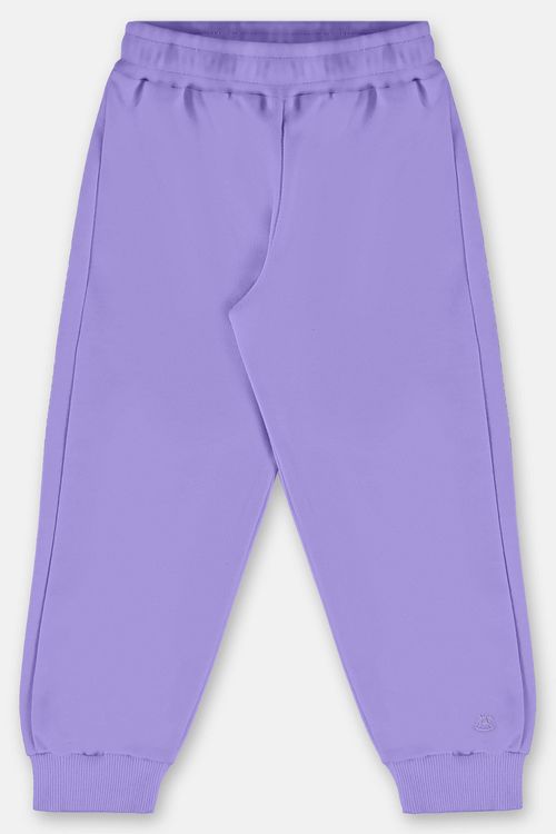 Calça Básica em Moletom Infantil Feminino (Roxo) Up Baby