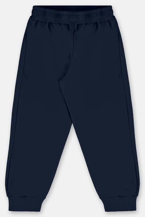 Calça Básica em Moletom Infantil Feminino (Azul Marinho) Up Baby