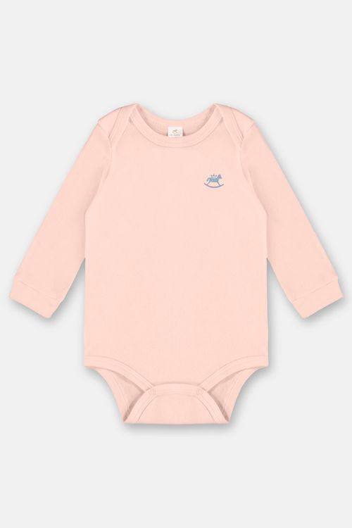 Body Manga Longa em Suedine Unissex para Bebê (Rosa) Up Baby