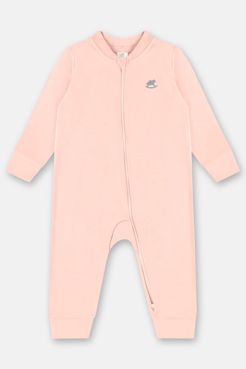 Macacão Básico em Suedine Unissex para Bebê (Rosa) Up Baby