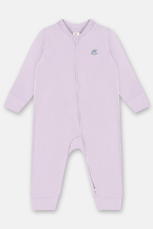 Macacão Básico em Suedine Unissex para Bebê (Roxo) Up Baby