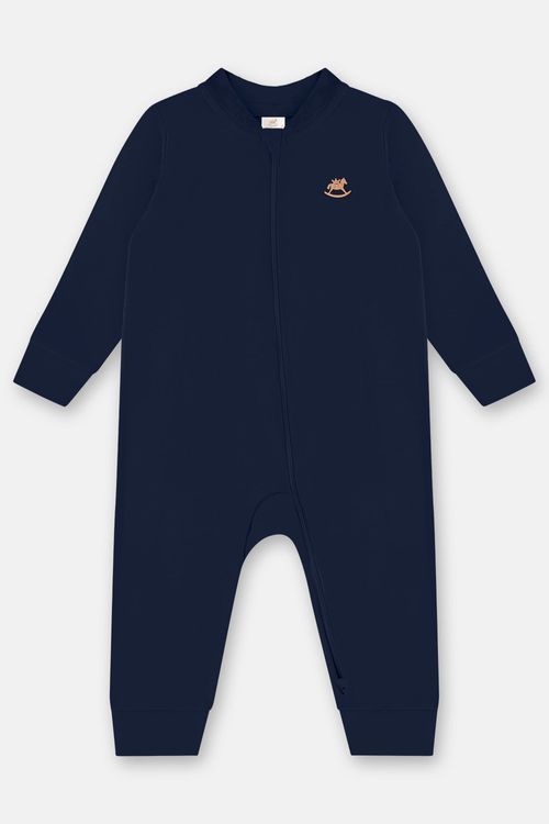 Macacão Básico em Suedine Unissex para Bebê (Azul) Up Baby