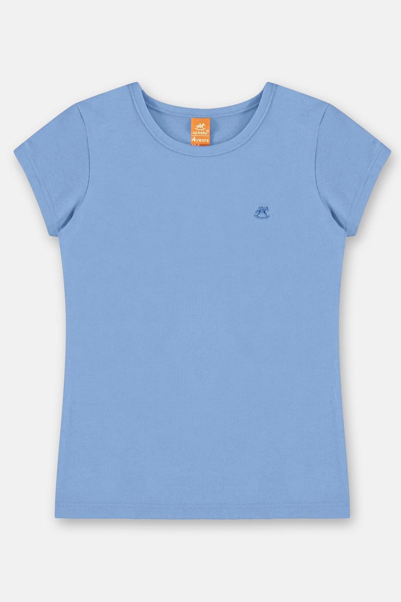 blusa-infantil-manga-curta-basica-em-cotton-azul-frente