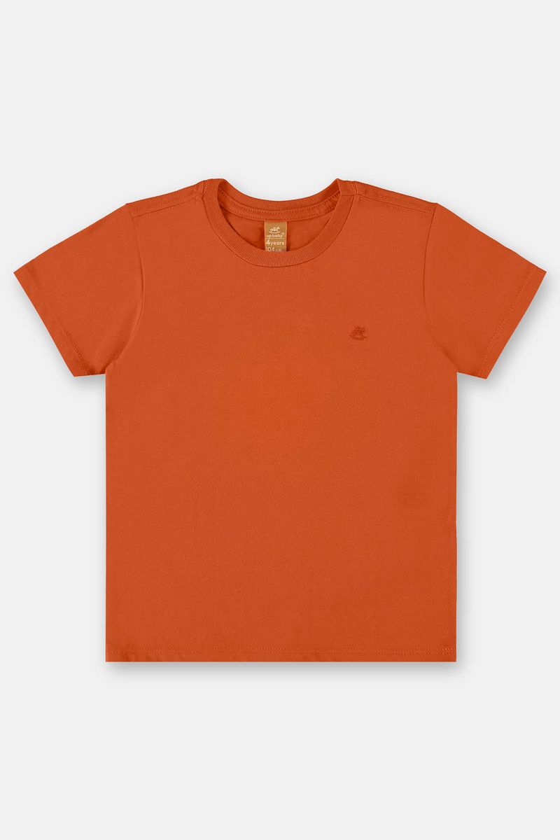 camiseta-infantil-masculino-em-meia-malha-laranja-frente