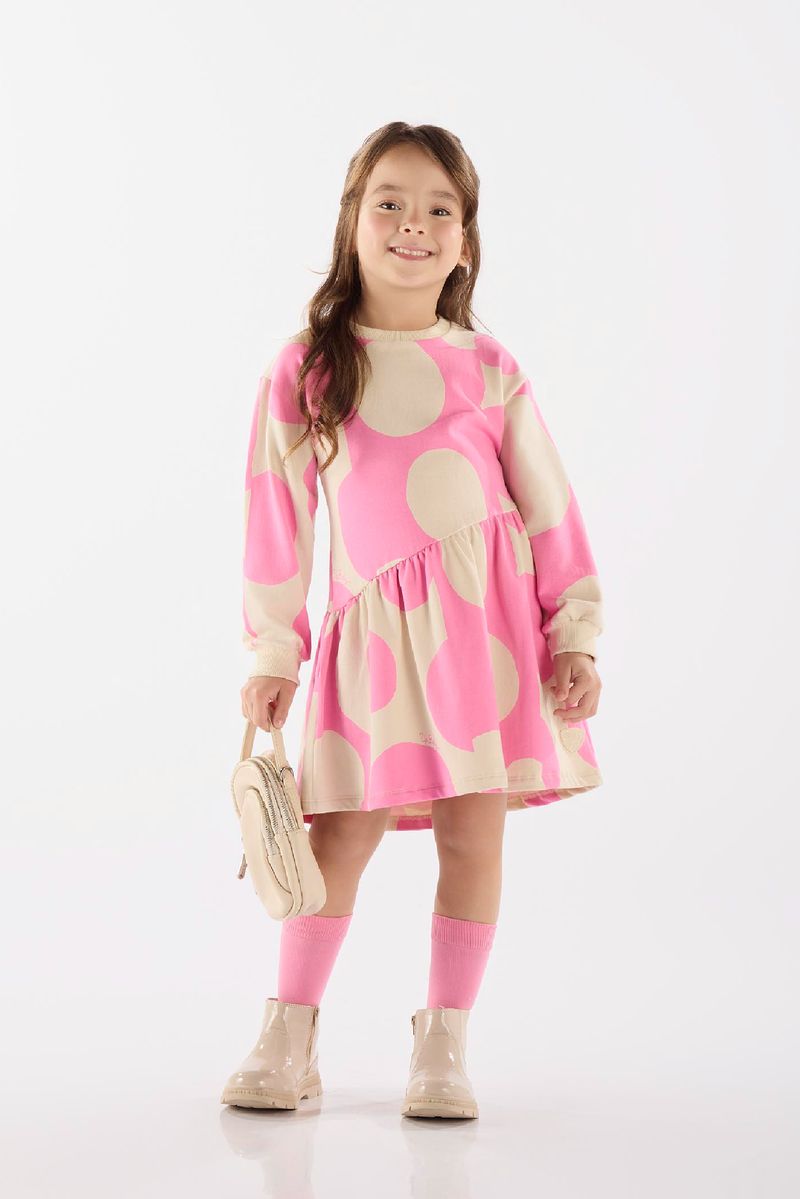 vestido-infantil-em-molecotton-manga-longa-rosa-frente