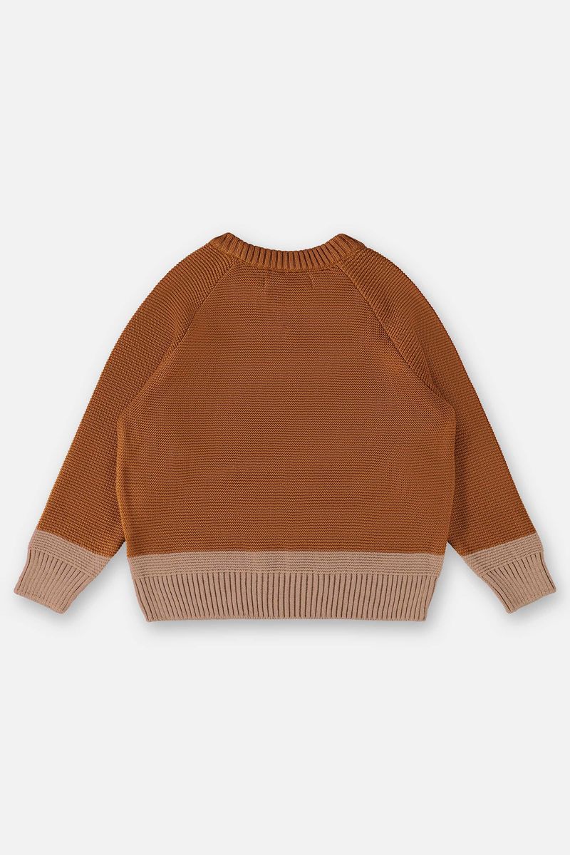 Blusao-em-Trico-Infantil-para-Menino--Marrom--Up-Baby
