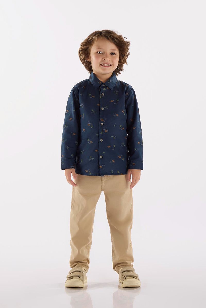 camisa-infantil-menino-sarja-azul-marinho-frente