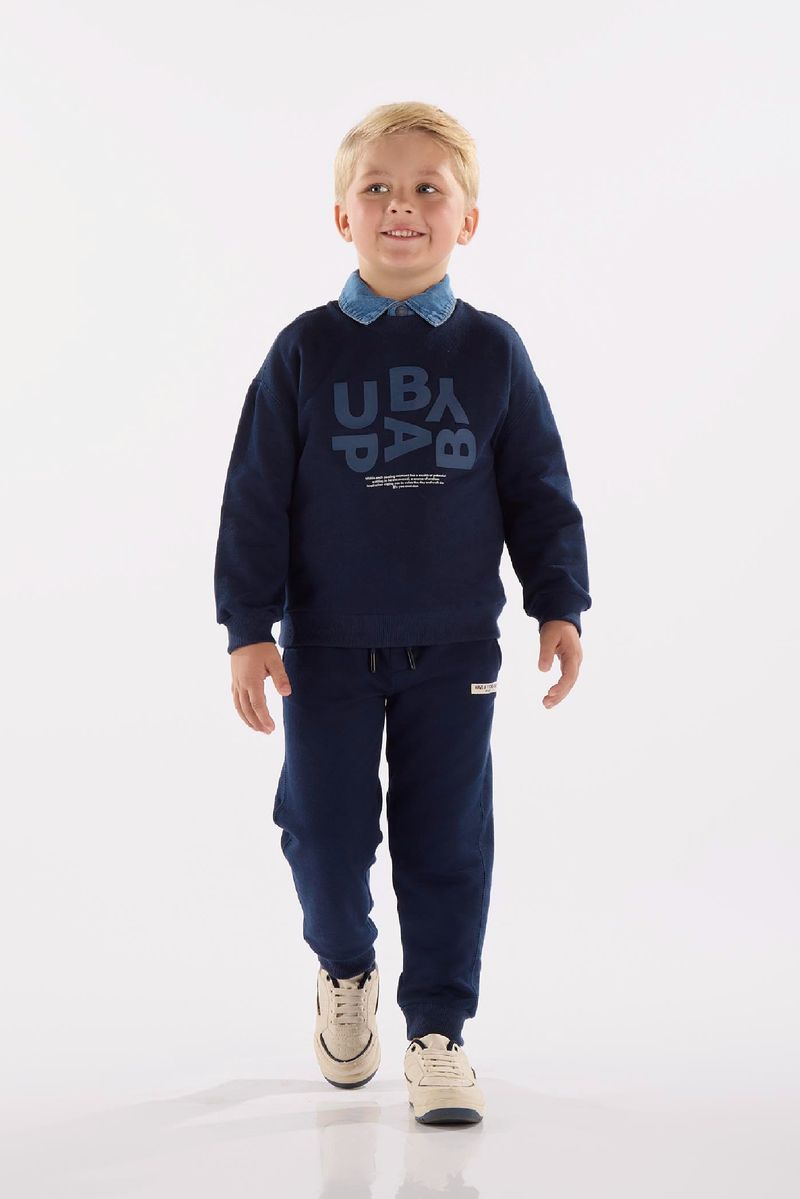conjunto-infantil-blusao-e-calca-moletom-felpado-azul-frente