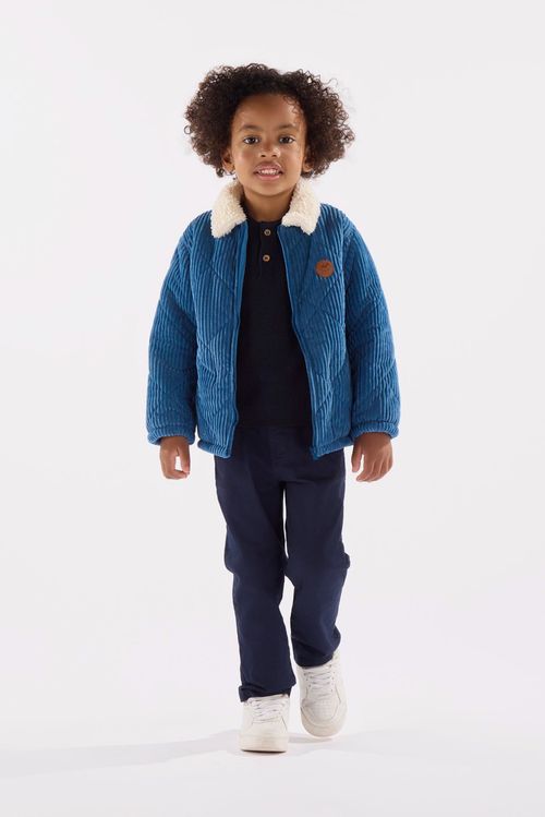 Jaqueta Infantil em Tecido Cotelê (Azul) Up Baby