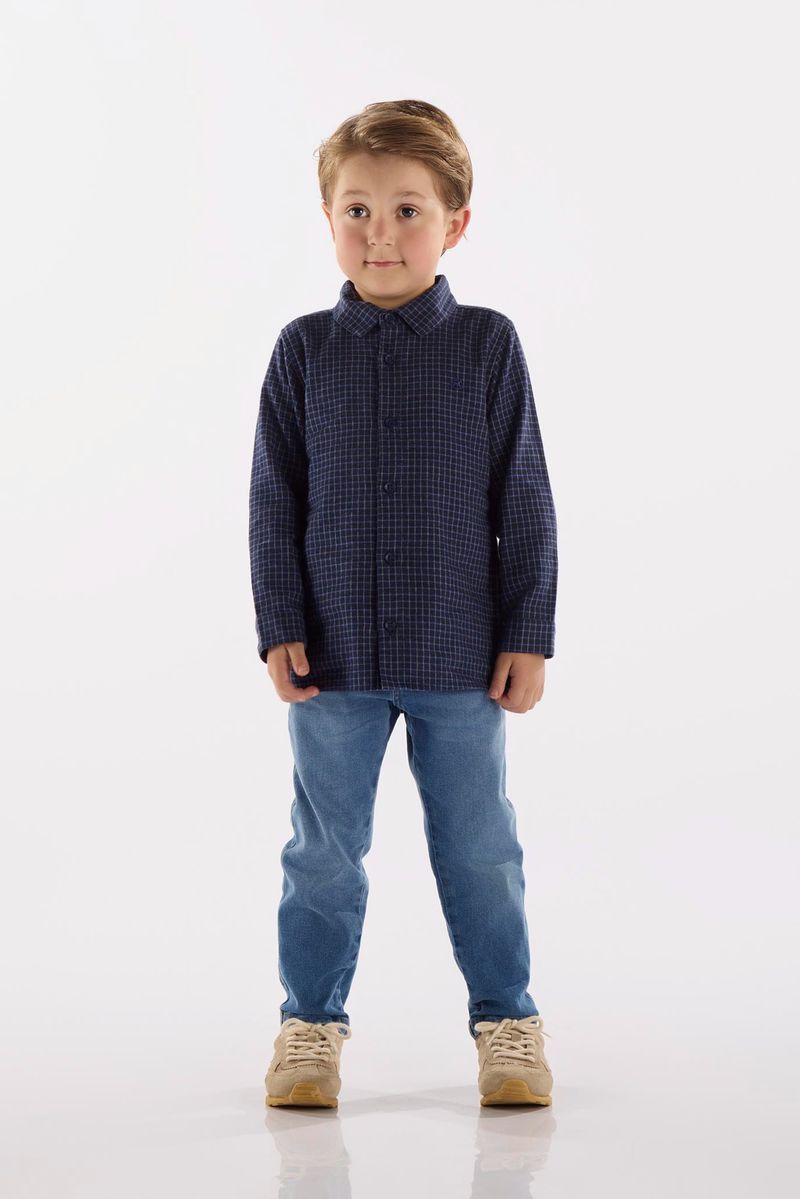 camisa-infantil-flanela-xadrez-azul-frente